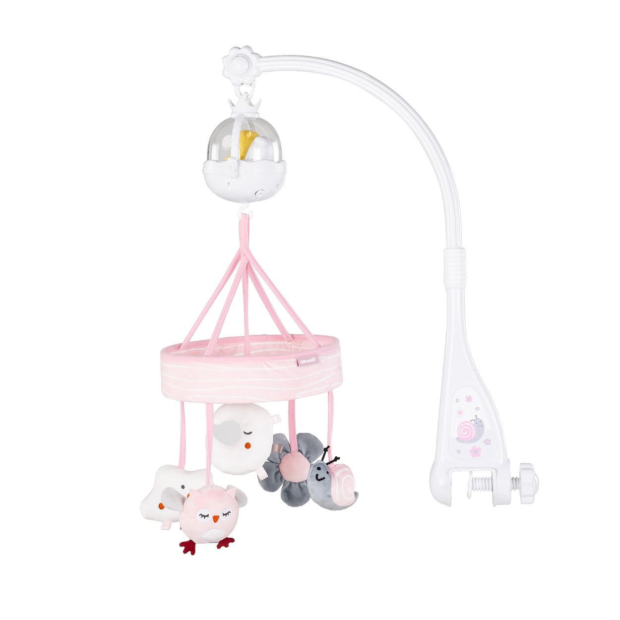 MUSIKMOBILE MILSLP26 rosa Projektor, Bär, Timer, Bluetooth, Fernbedienung, drehbar, ab Geburt - Rosa, Kunststoff (38/56/22cm) - Chipolino