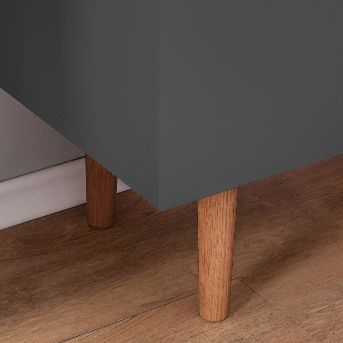 GARDEROBENSCHRANK - Eichefarben/Grau, Holzwerkstoff (76/193/37cm) - home24