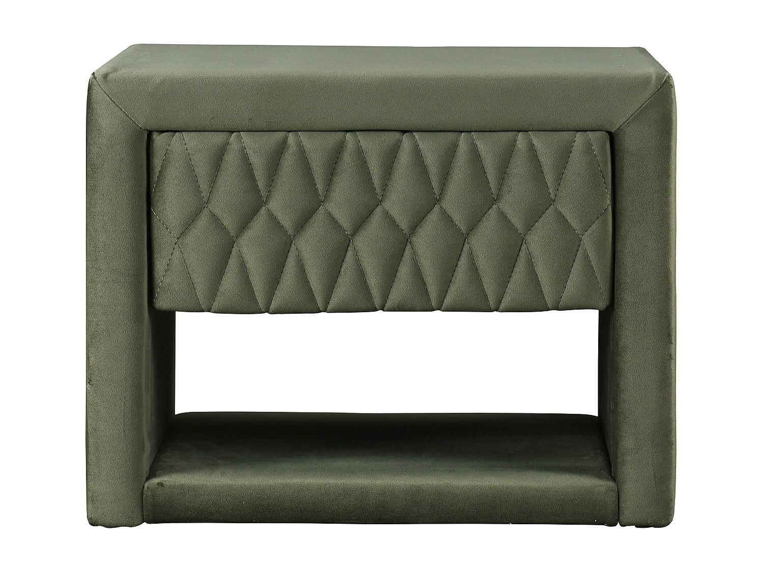 NACHTTISCH - 50 cm x 35 cm - Samt, Stoff - Grün - DANIELE - Grün, Textil (50/41/35cm) - Vente-Unique