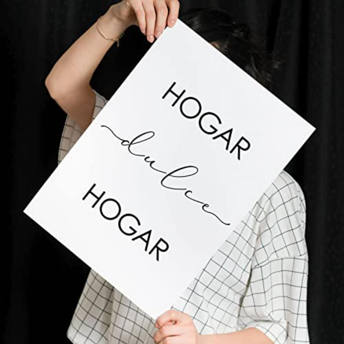 POSTER Set mit 4 Zuhause TypografieStil A3 Rahmenlos - Klar, Papier (29.7/3cm) - Nacnic