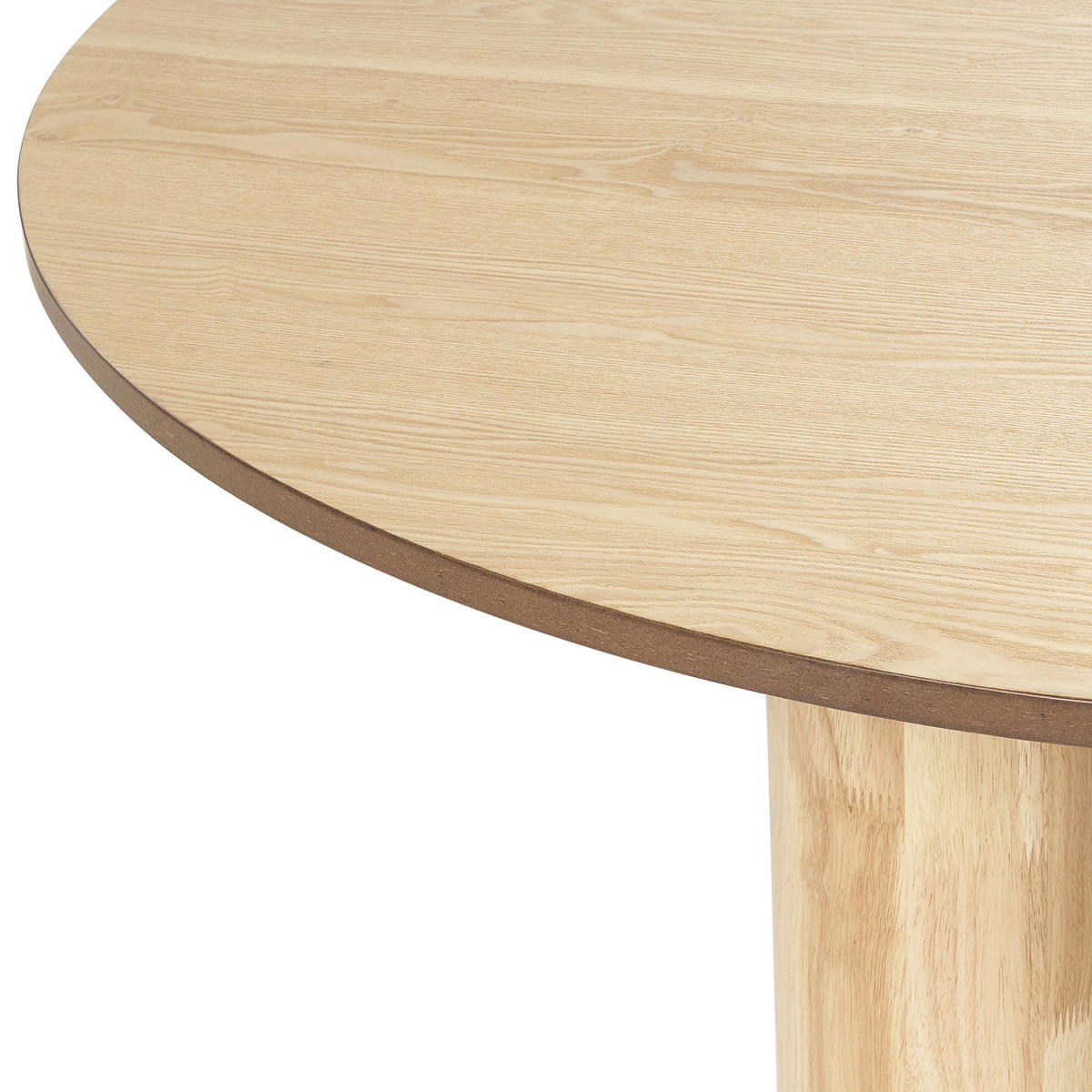 ESSTISCH 120/76 cm Hellbraun Rund Orin - Hellbraun, Holzwerkstoff (120/120/76cm) - Beliani