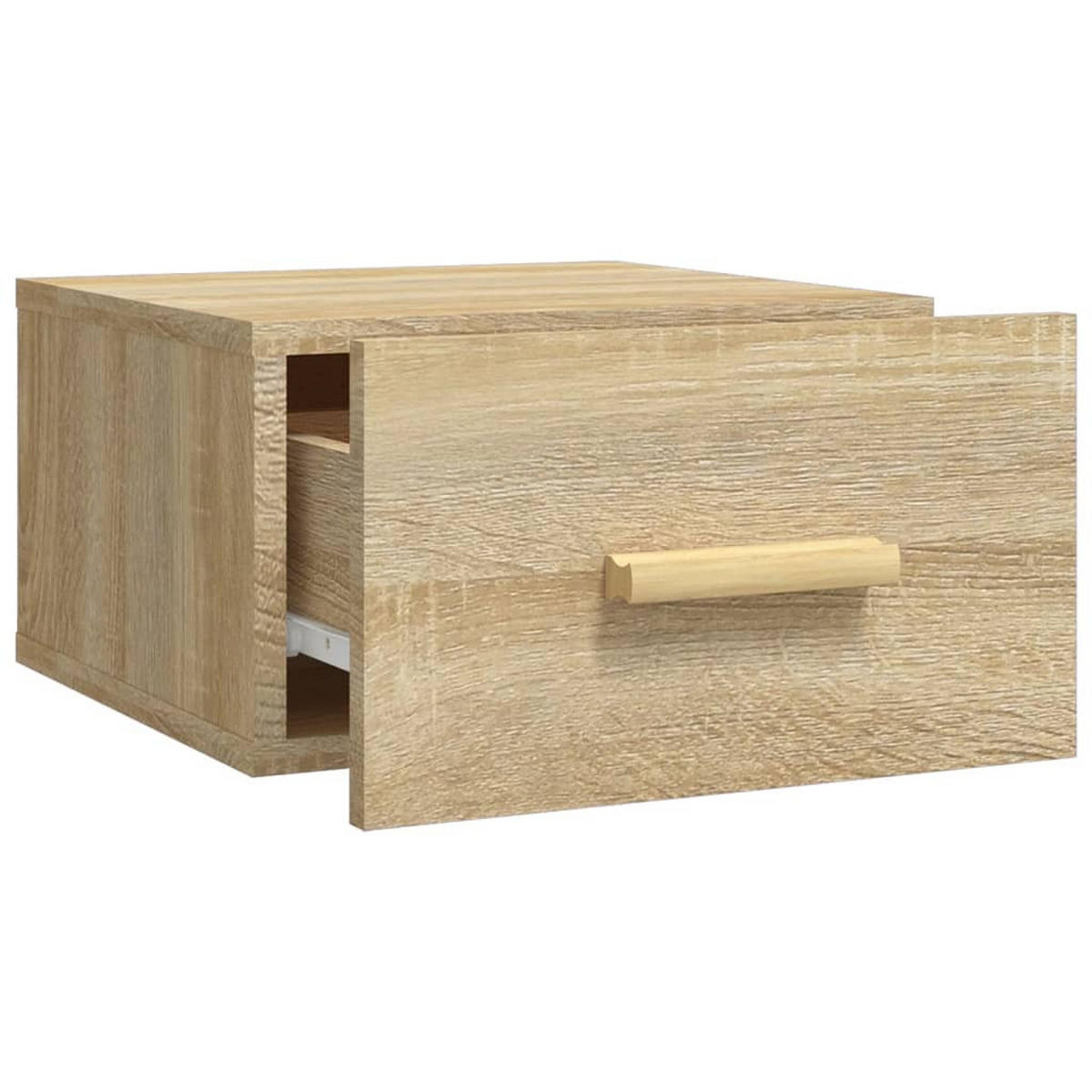 NACHTTISCH hängend 2-teilig mit 1 Schublade 35/35/20 cm in Sonoma-Eiche Dekor - Sonoma Eiche, Holz (35/20/35cm) - vidaXL