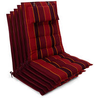 HOCHLEHNER Sun-HL 119x50x8cm Rot-Anthrazit-Gestreift (5tlg) - Dunkelrot, Textil (50/120cm) - Beautissu 