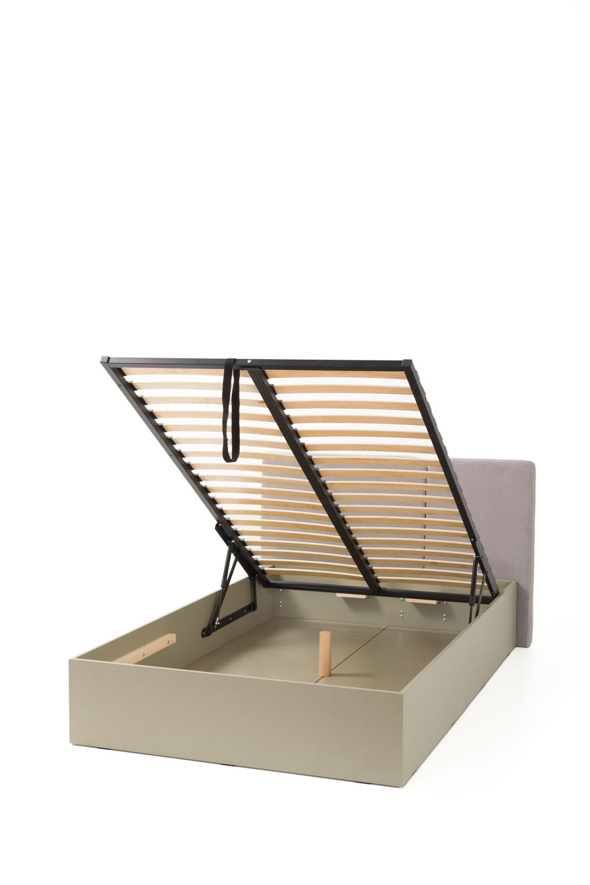 JUGENDBETT Luis in Beige und Eiche – Jugendbett (Liegefläche 120×200 cm) - Braun, Holzwerkstoff