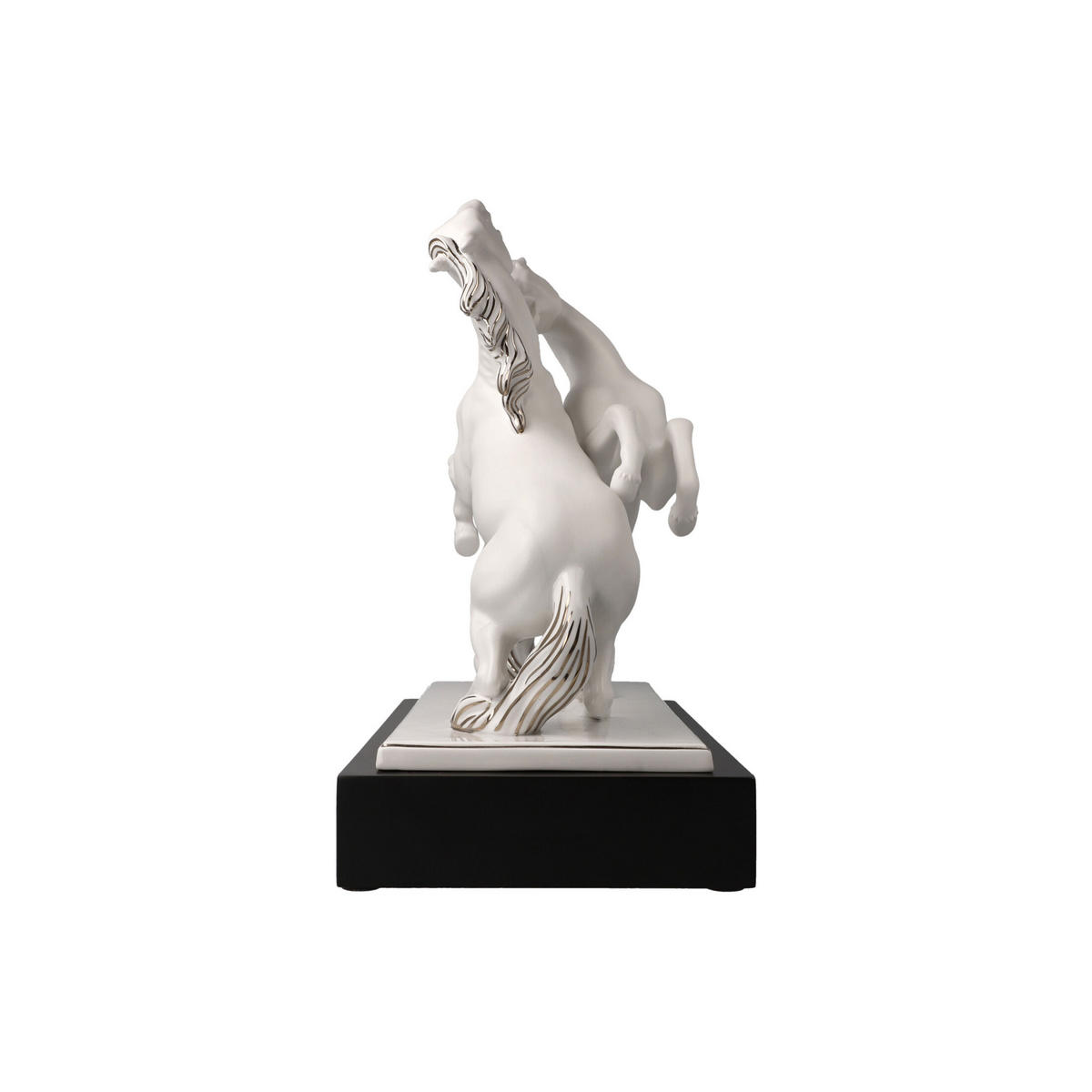 DEKOFIGUR PFERDE ARTISTE ER ALEGRIA Studio 8 Chevaux weiß-silber 32 cm - Silberfarben/Weiß, Keramik (16.5/29/32cm) - Goebel