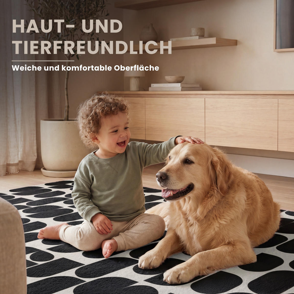 KOBERCE - Moderné - vzorované - čierne - 200x140 cm - čierna, textil/plast (200/0.4cm) - OnlyWow