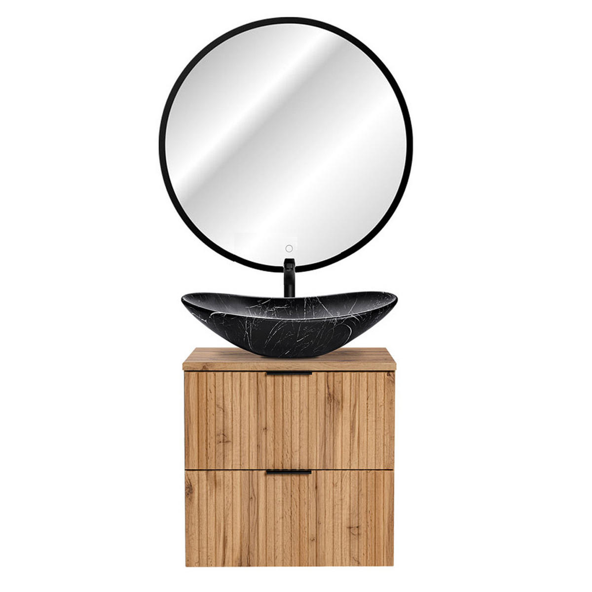 BADMÖBEL-SET 2-TLG. Adelaide-56 - Braun, Holzwerkstoff (80/200/47cm) - Lomado