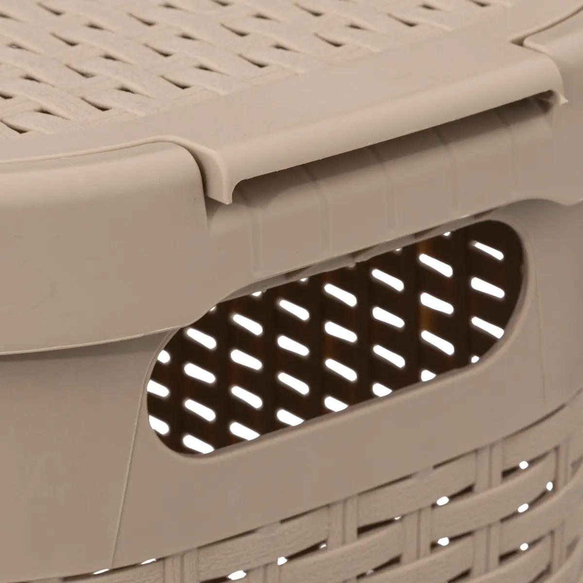 WÄSCHEKORB aus Kunststoff 40 l 46,4/26,5/60,5 cm - Beige, Kunststoff (26.5/60.5/46.4cm) - 5five Simply Smart