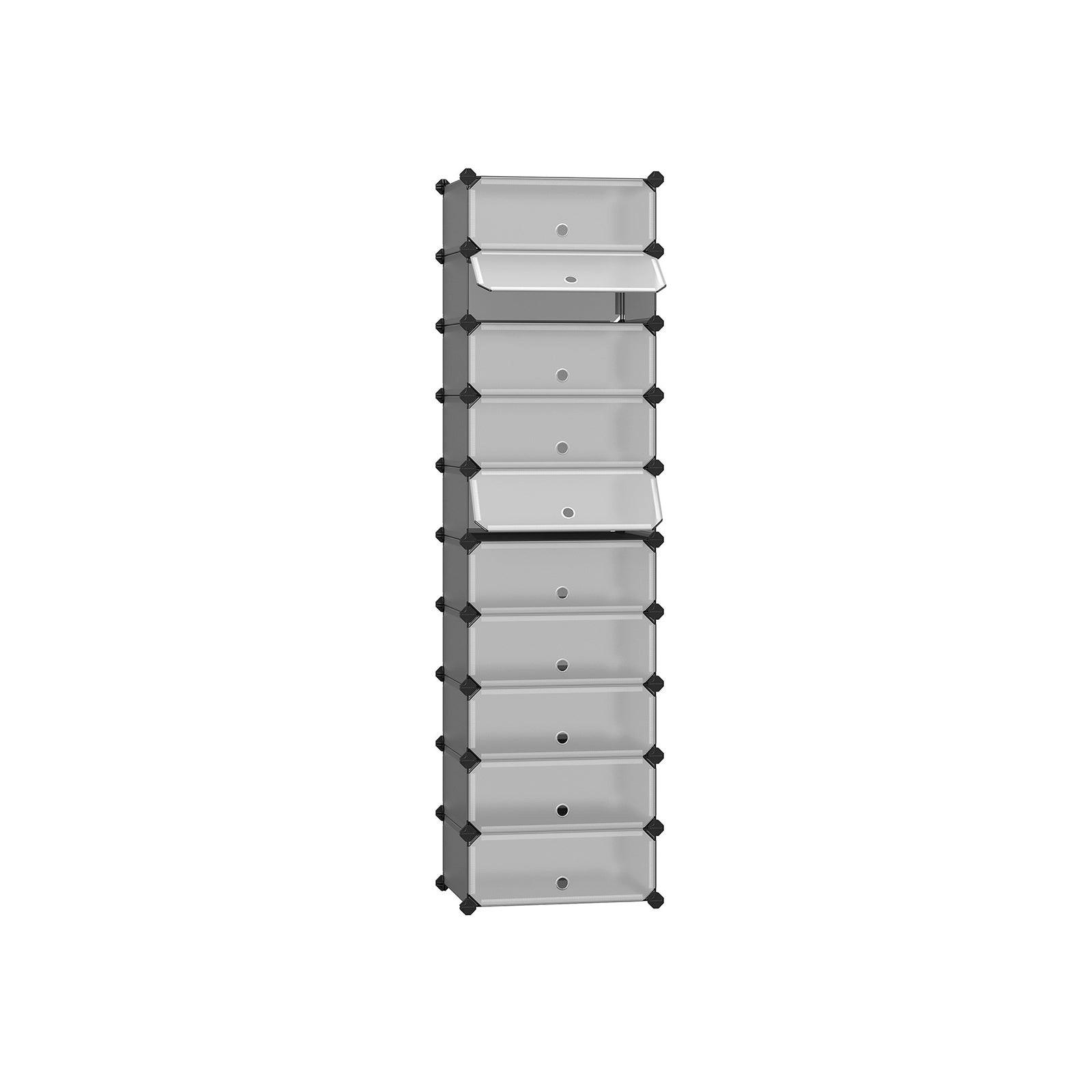 Hansiro Schuhregal Grau 31x173x46 cm