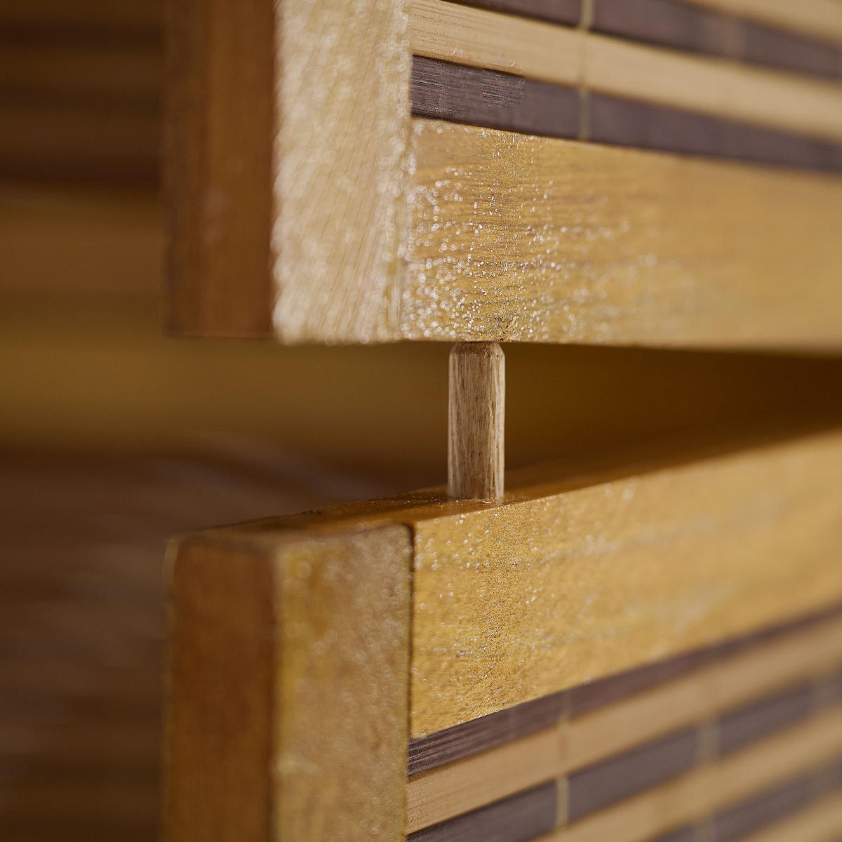 PARAVENT 3-tlg. 132/175 cm Braun Bambuslamellen - Braun, Holz (132/175/2cm) - Homestyle4u