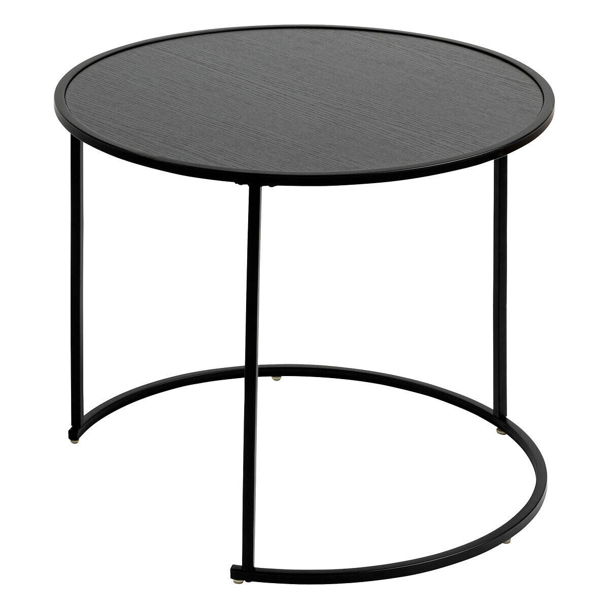 BEISTELLTISCHE Noan 3er-Set - Schwarz, Metall (54/54/45cm) - Atmosphera Createur d´interieur