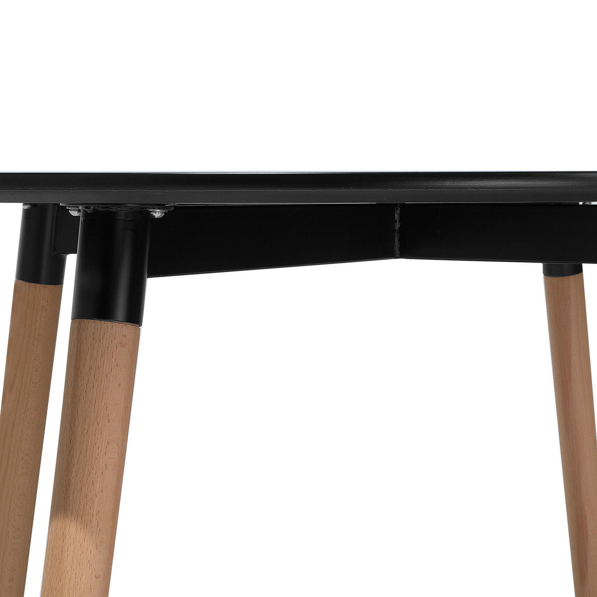 ESSTISCH 120/120/74 cm Schwarz, Hellbraun Rund Bovio - Schwarz, Holzwerkstoff (120/120/74cm) - Beliani