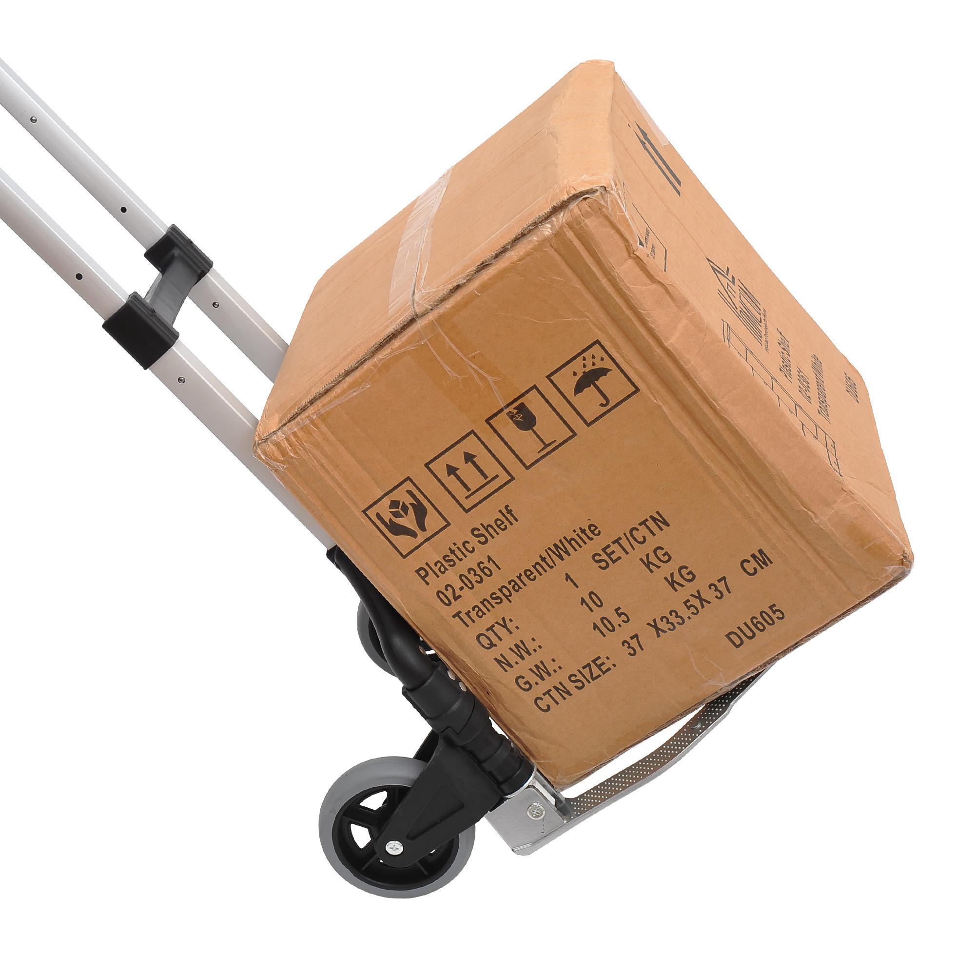 ALU Sackkarre, Transportkarre - Schwarz, Metall (385/100/41cm) - HOMCOM