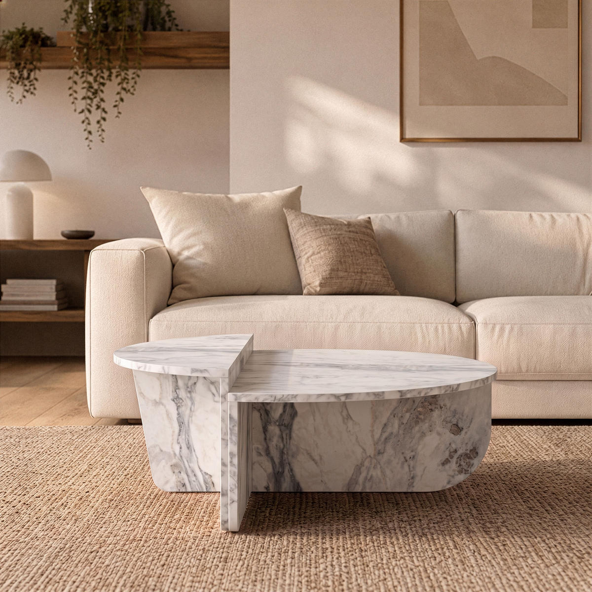 COUCHTISCH (2er-Set) orion 35/90/90 cm - Weiß, Holzwerkstoff (90/90/35cm) - Calicosy
