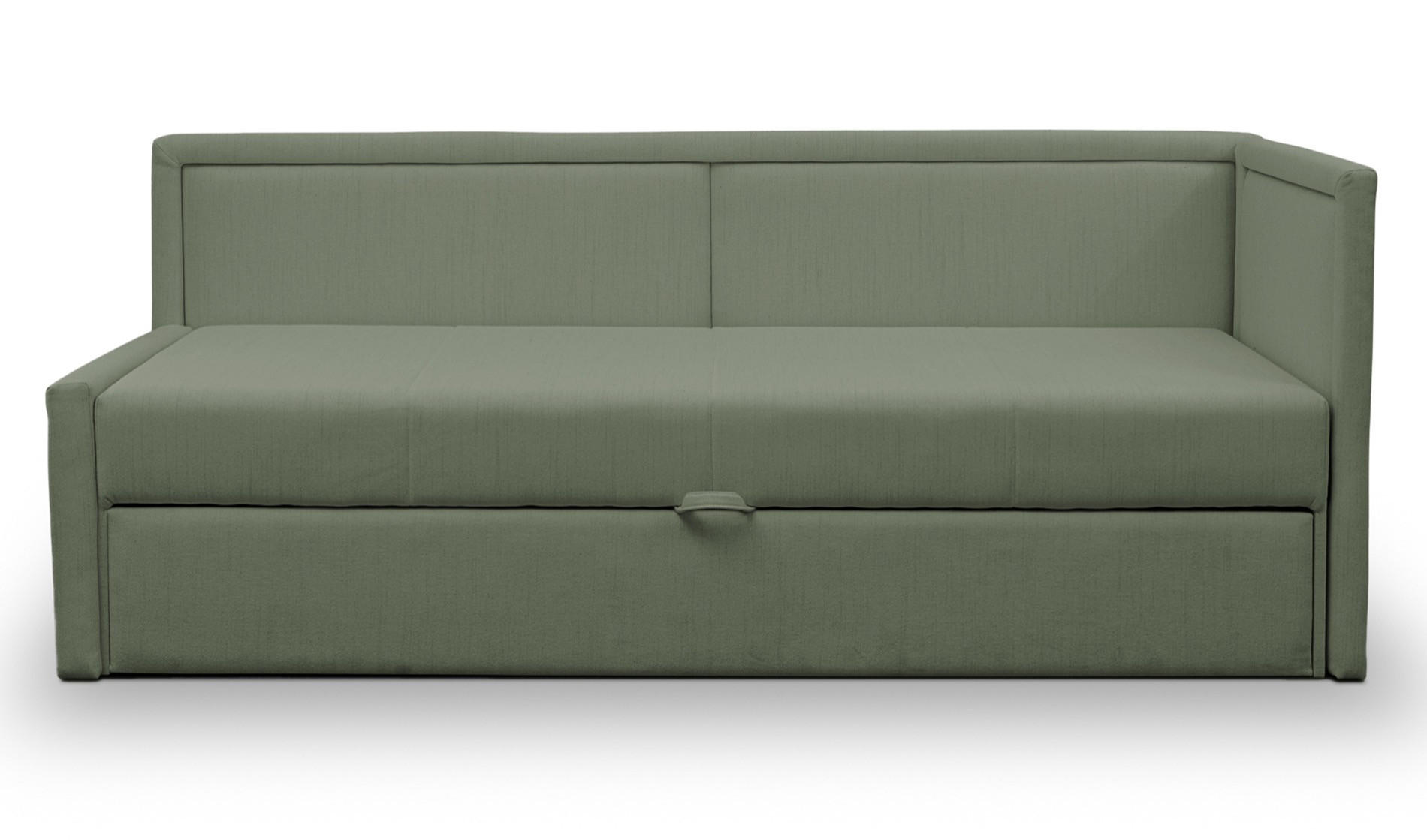 JUGENDBETT Caprili Salbeigrün ausziehbar für 2 Personen - Schwarz/Hellgrün, Holz/Textil (82/189cm) - Selsey