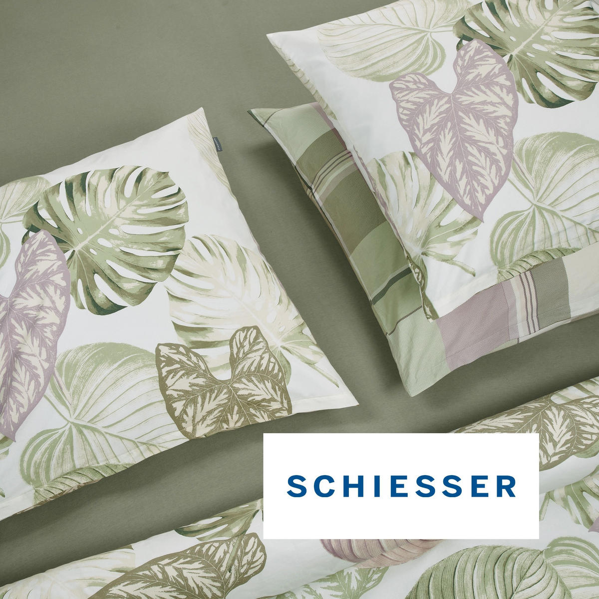 SPANNBETTLAKEN Elli 97 % Baumwolle, 3 % Elasthan 150x200 cm Hellgrün - Hellgrün, Textil (150/200cm) - SCHIESSER