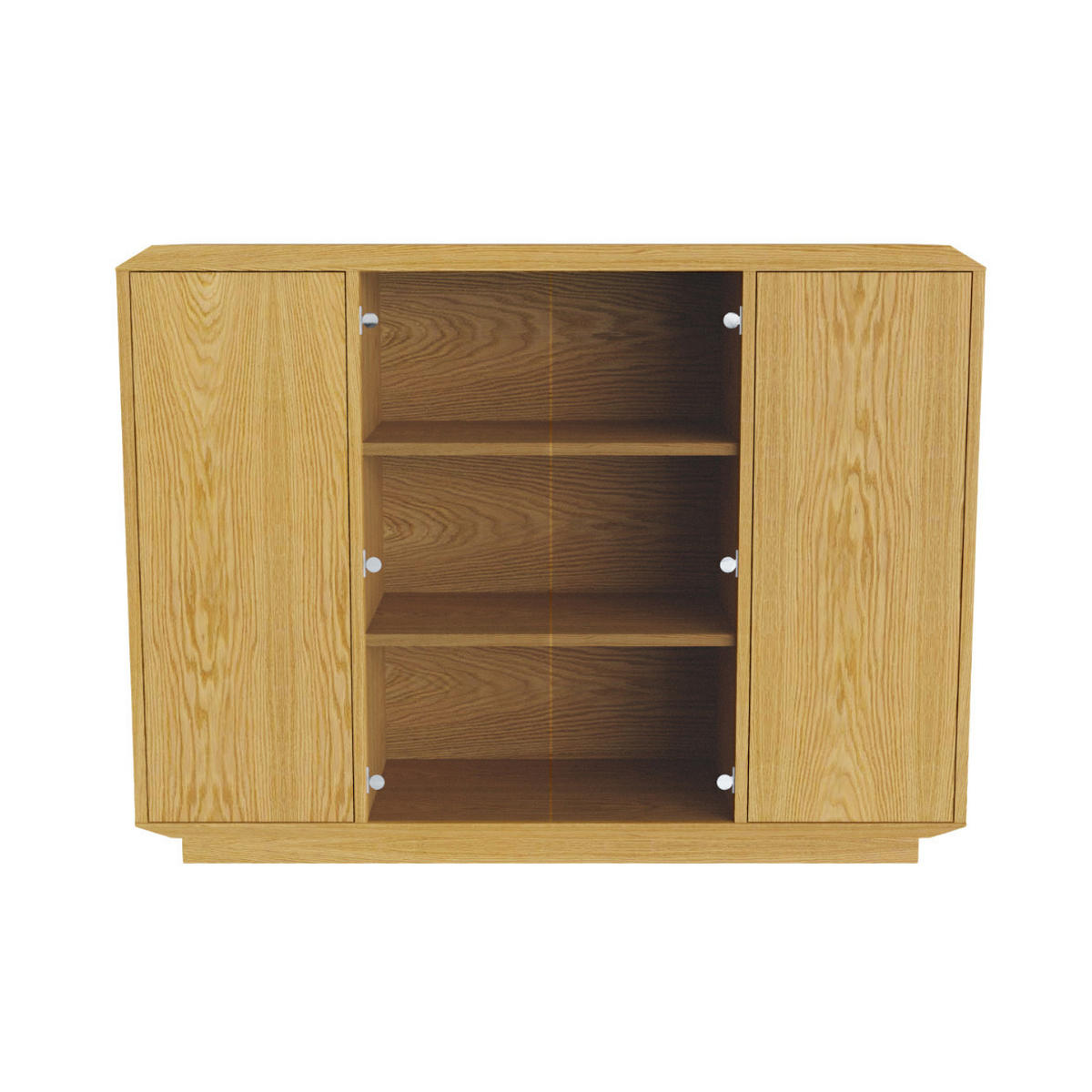 EICHENKOMMODE mit Glas CARMEN - Eichefarben, Holz (140/105/45cm) - Rawood Furniture