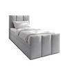 BOXBETT LEVENTE 100x200 cm mit Bettkasten und Matratze - Grau - Schwarz/Grau, Holz/Holzwerkstoff (100/200cm) - AX Living