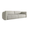 4-SITZER-SOFA Chenille Stoff Beige - Beige/Schwarz, Kunststoff/Textil (250/74/105cm) - Makamii