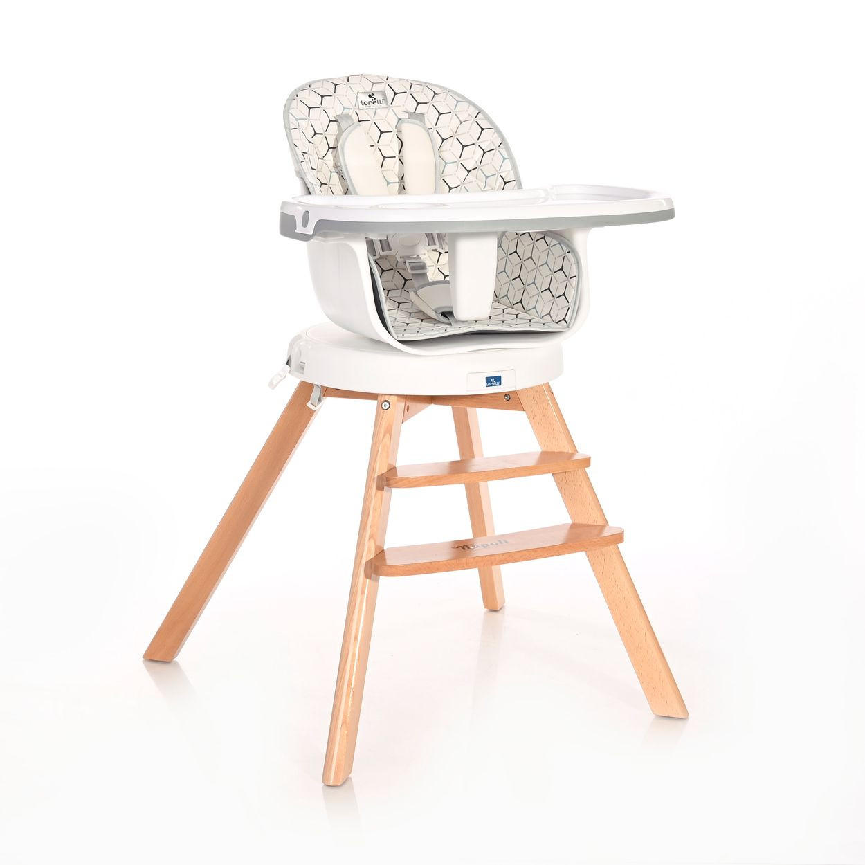 HOCHSTUHL Napoli 3 in 1 grau weiss Kinderstuhl, Sitz 360° drehbar, Höhe verstellbar - Grau, Kunststoff (67/90/75cm) - Lorelli
