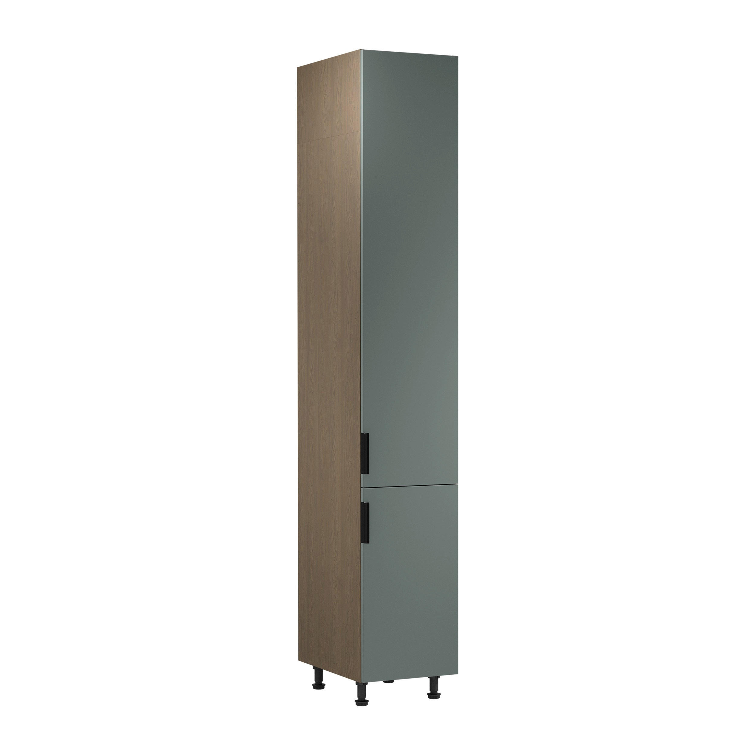 HOCHSCHRANK D40SPWN P/L – Sorento Grün – Grün / Eiche - Eichefarben/Grün, Holzwerkstoff (40/247/58cm) - ROYAL24_MARKT