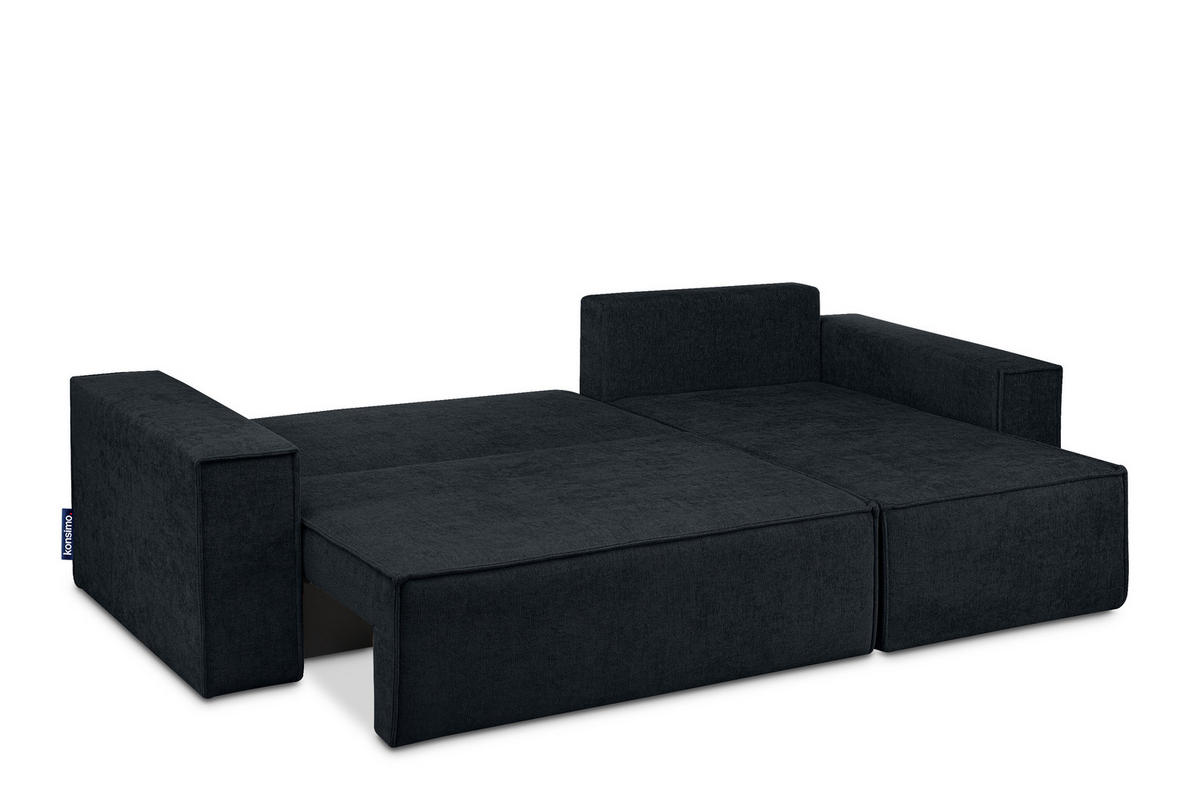 ECKSOFA-LINKS/RECHTS NAPI II mit Schlaffunktion, dunkelblau - Dunkelblau, Textil (262/148cm) - KONSIMO®