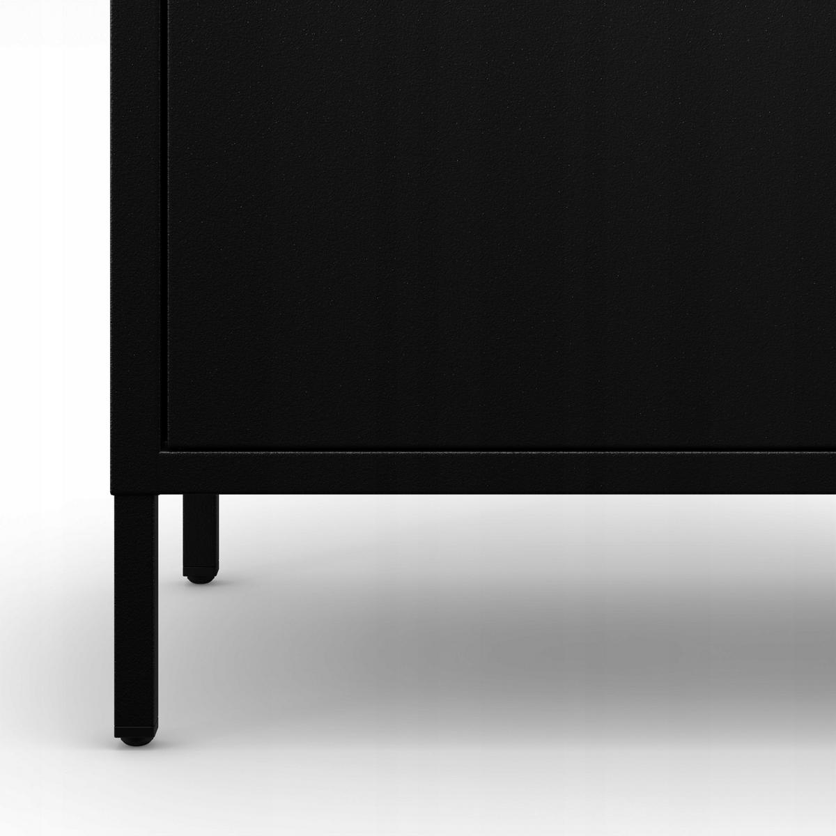 KLEIDERSCHRANK FLAVIO - Schwarz, Metall (80/185/45cm) - Jan Nowak