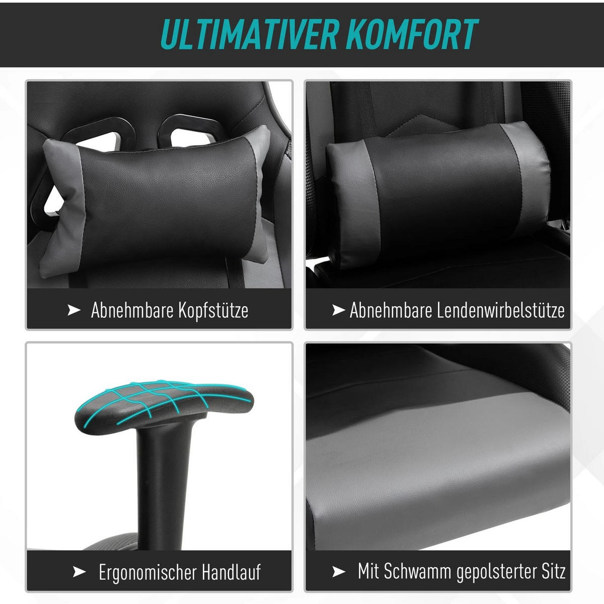 DREHSTUHL 67,5/74/126-136 cm, ergonomisch gepolstert, Bonded-Leder, bis 160° neigbar, schwarz - Schwarz, Kunststoff (74/136/67.5cm) - Redom