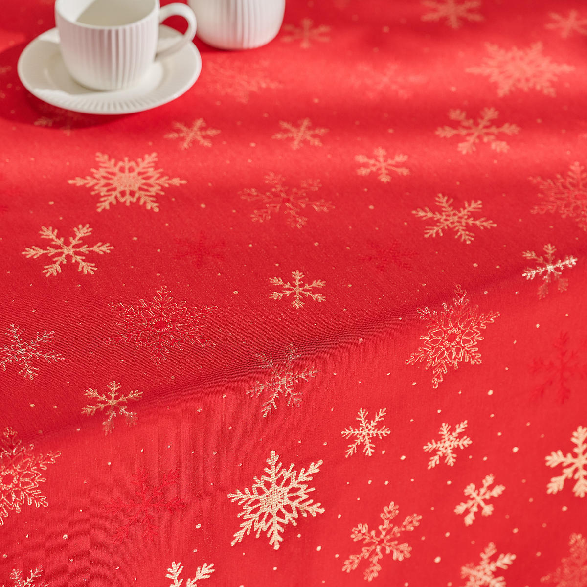 TISCHDECKE Preciosita 150 x 300cm, Rot, Dekorative Tischdeko Weihnacheten, Weihnachtsdeko, Christmas - Rot, Textil (300/150/1cm) - home&you