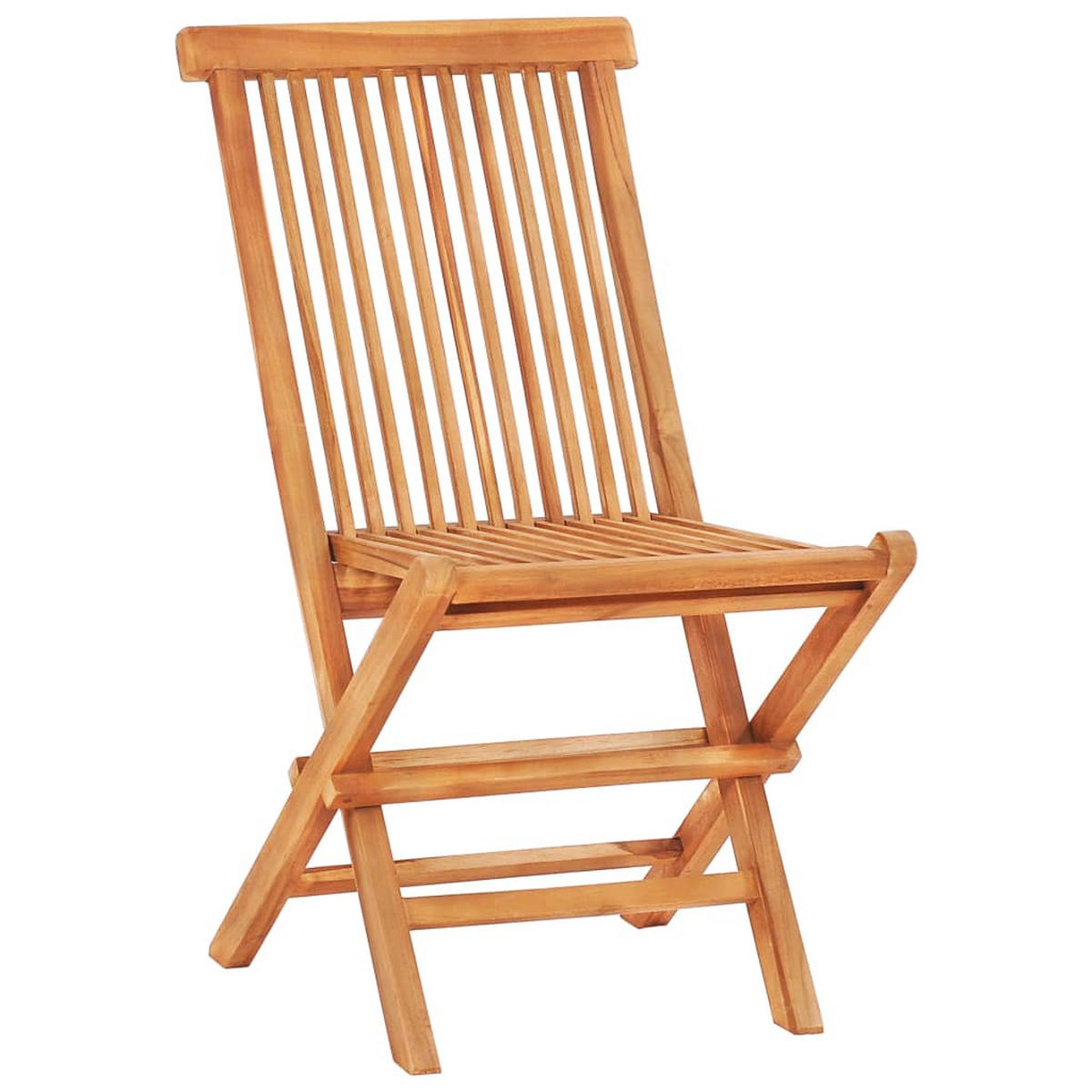 BISTRO-SET 3Er Set Klappbar Teak Massivholz - Braun, Holz - vidaXL