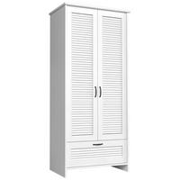 KLEIDERSCHRANK Orient weiß 88,4 / 52,5 / 198,2cm - Weiß, Holz/Holzwerkstoff (88.4/198.2/52.5cm) - Feldmann-Wohnen