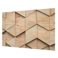 FOTOTAPETE 152x104 cm - Holzmosaik - Beige, Textil (152/104cm) - Wallfluent