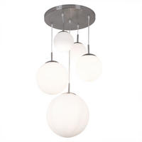LED HÄNGELEUCHTE BALLO Metall Weiß - Weiß, Metall (50/50/90cm) - Globo Lighting