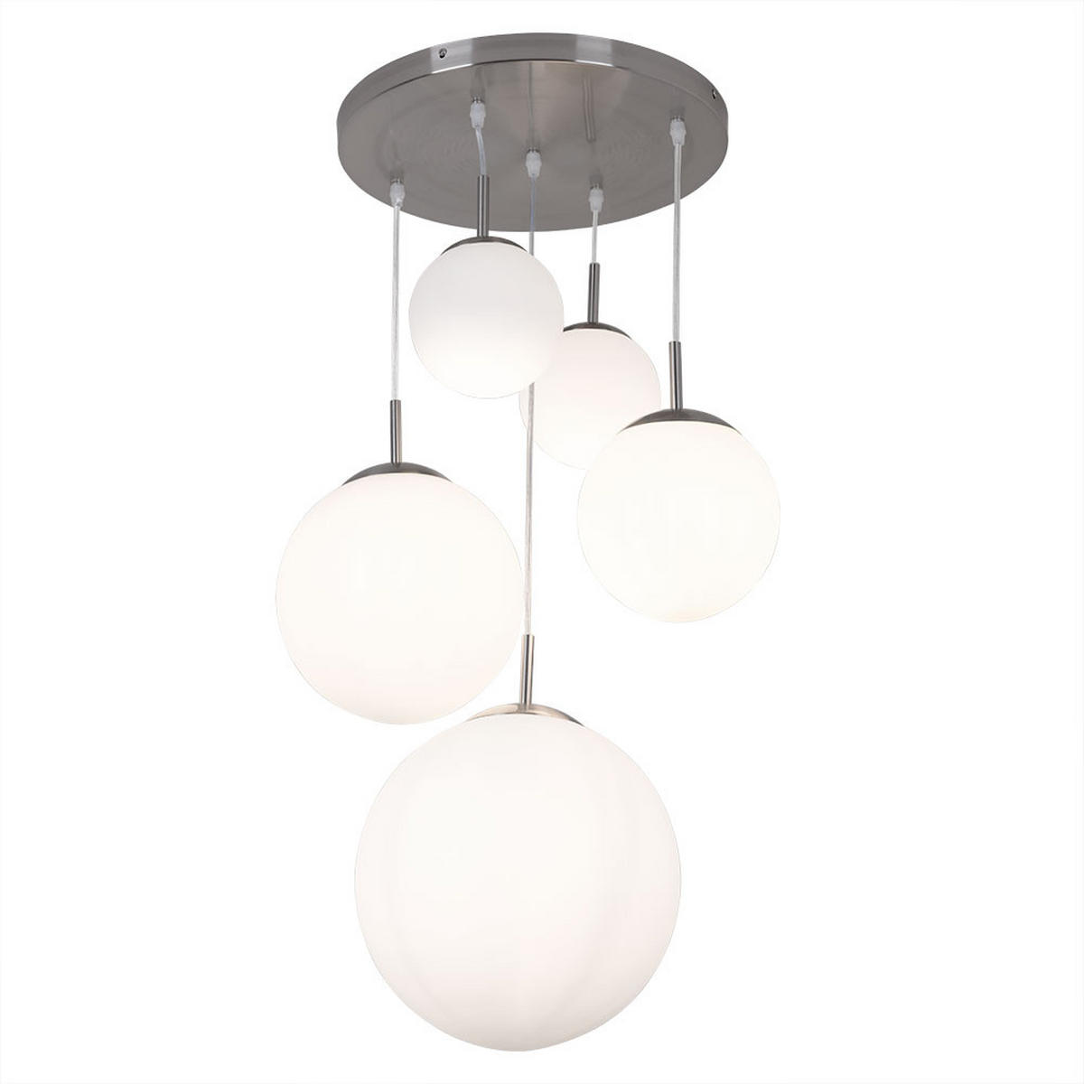 LED HÄNGELEUCHTE BALLO Metall Weiß - Weiß, Metall (50/50/90cm) - Globo Lighting