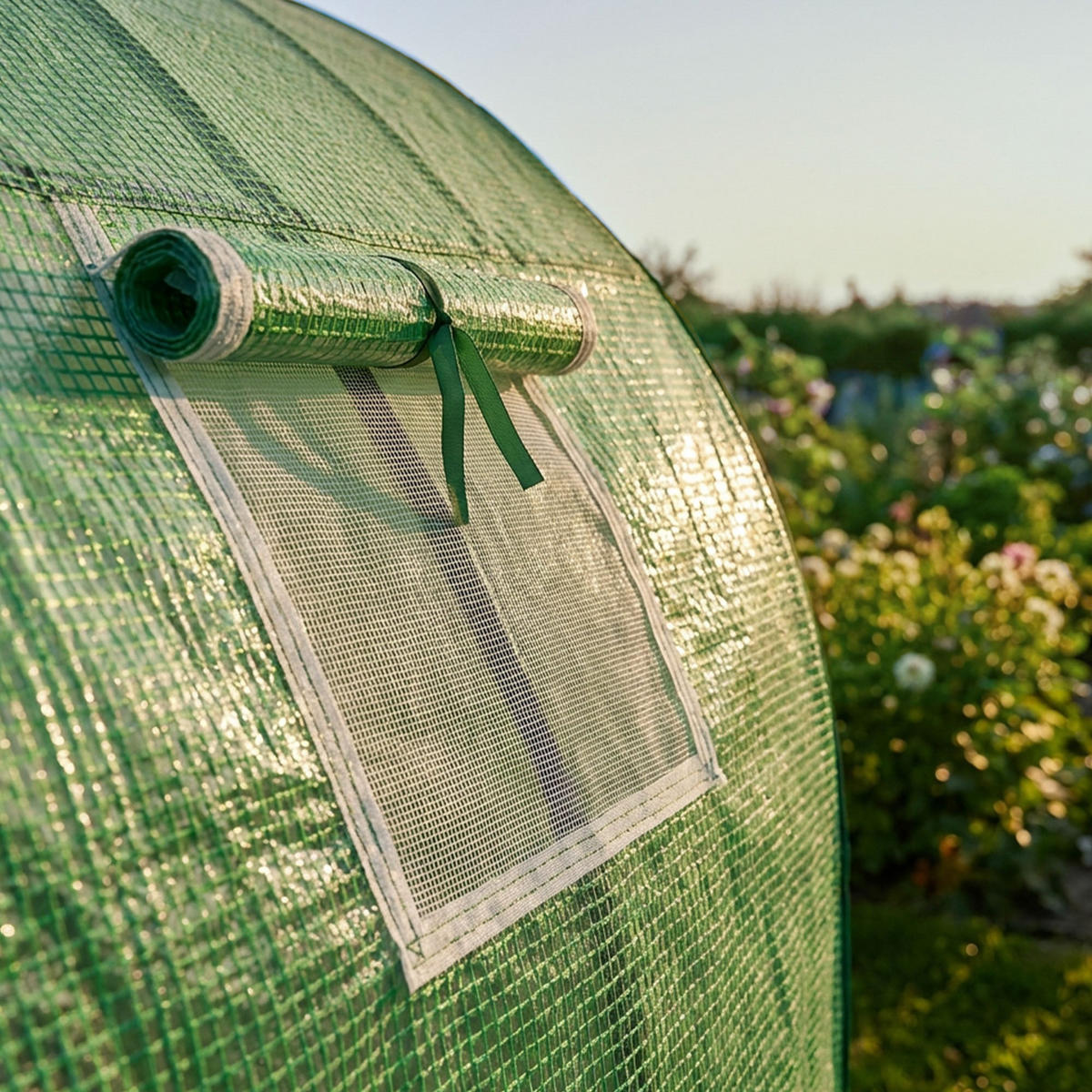 ANLEHNGEWÄCHSHAUS, Grün, 100x200x210 cm - Grün, Metall (100/210/200cm) - Akord