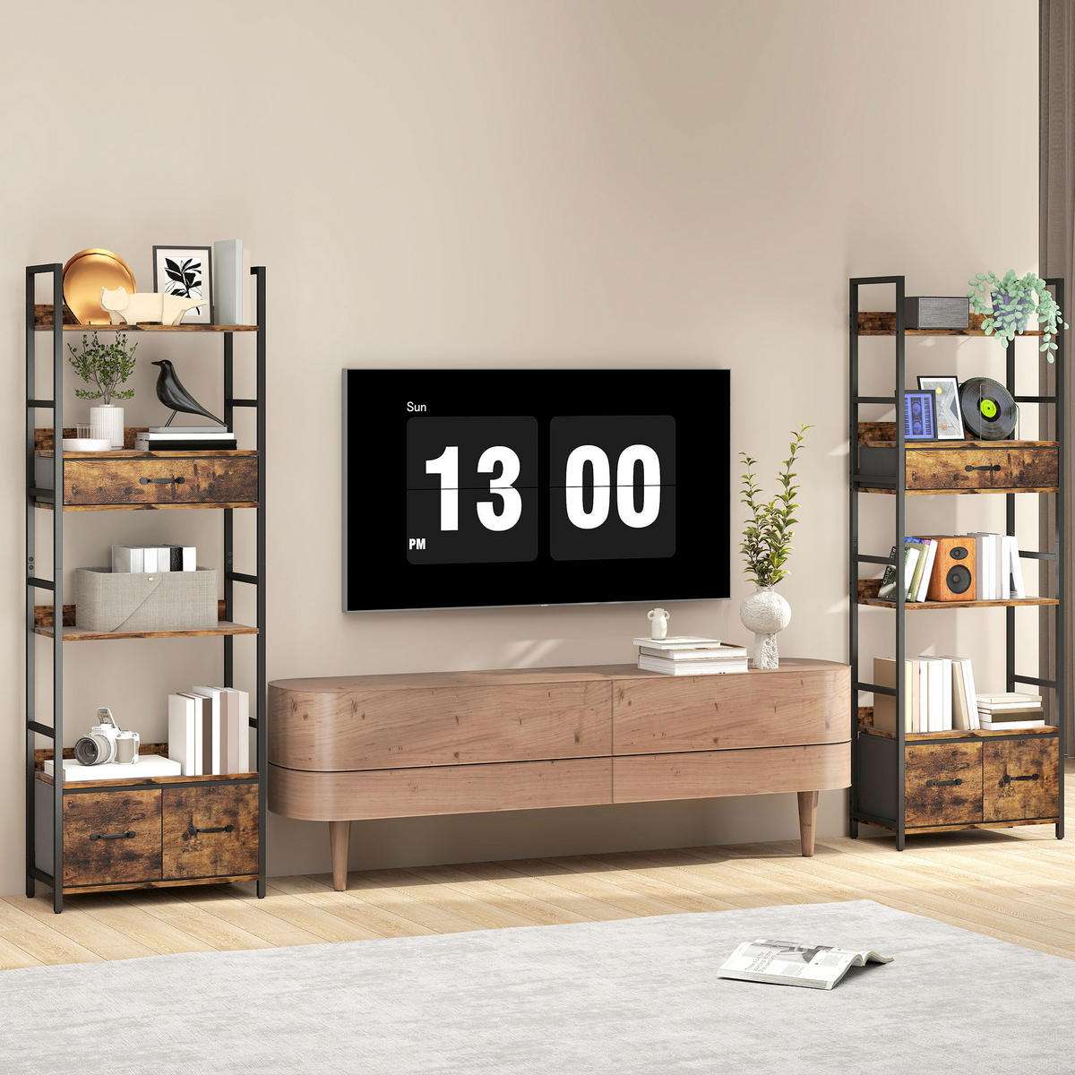 BÜCHERREGAL 60/30/176 cm Braun - Braun, Karton (60/176/30cm)
