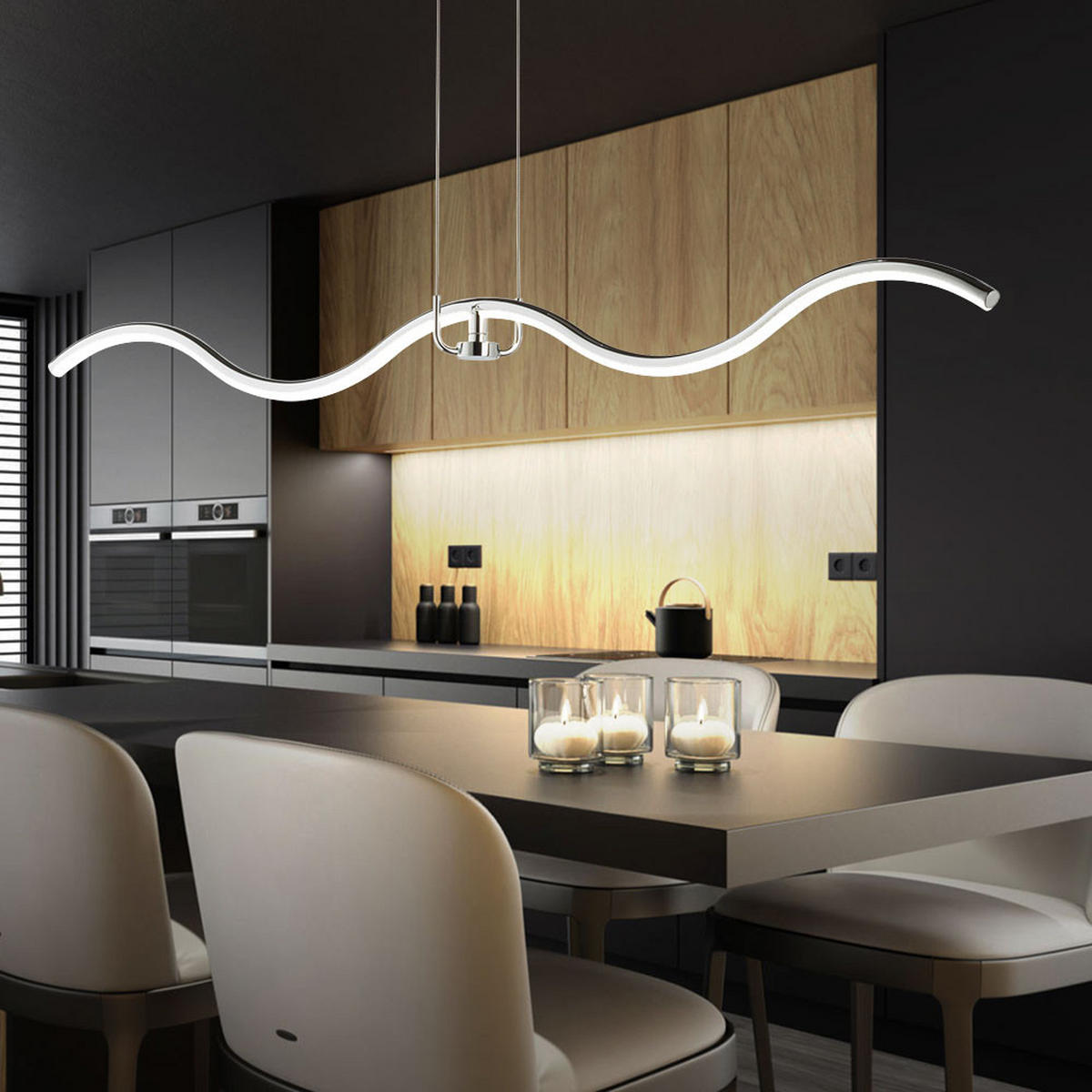 LED HÄNGELEUCHTE Metall Silber - Silberfarben, Metall (111/21/150cm) - Wofi