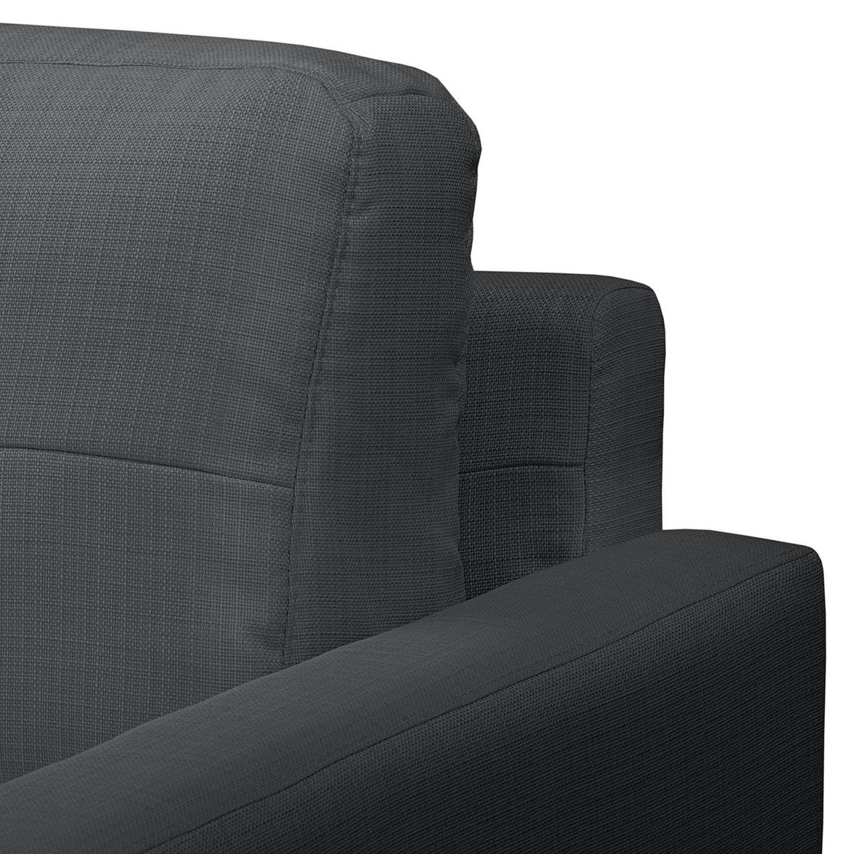 3-SITZER SOFA - Strukturstoff - Grau, Textil (198/88/90cm) - home24