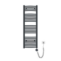 HANDTUCHHEIZKÖRPER elektrisch gebogen Anthrazit 120/40/5,6 cm - Anthrazit, Metall (40/120/5.6cm) - EMKE
