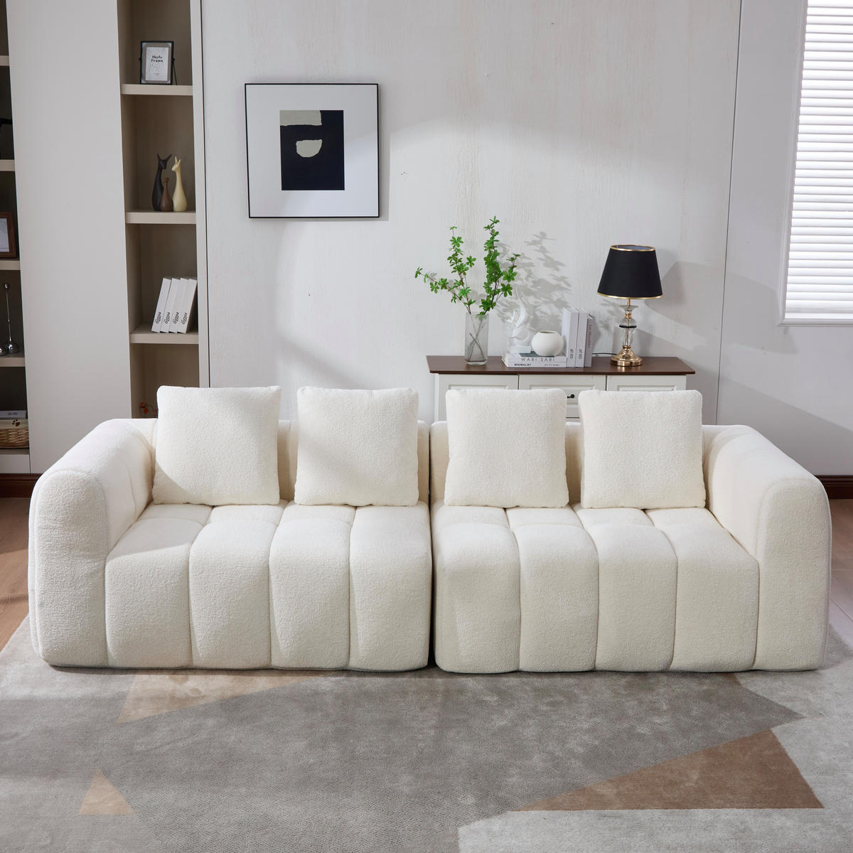 3-SITZER-SOFA DE-35093 modular Beige - Beige, Textil (95.5/70/260cm) - ComfortXL