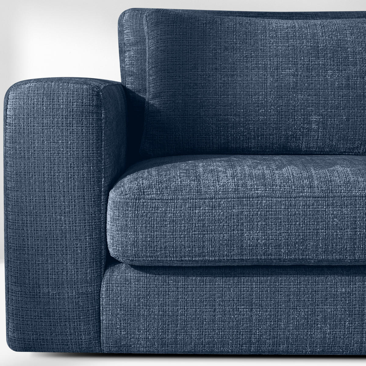 ECKSOFA rechts VERUS - Dunkelblau, Holz/Holzwerkstoff (297/248cm) - KONSIMO®