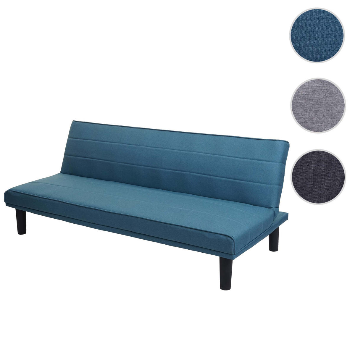 SCHLAFSOFA Türkis, Blau - Türkis/Blau, Textil (165/72/78cm) - MCW