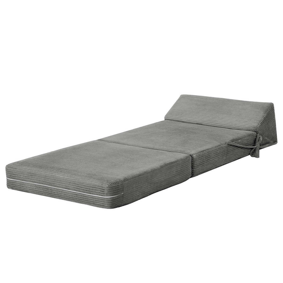 SCHLAFSESSEL - Cordstoff - Grau, Textil (74/56/80cm) - home24