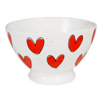 SCHALE AUF FUSS Rote Herzen in Rot - 13cm - Rot, Keramik (12.7/8.3/7.4cm) - Blond Amsterdam