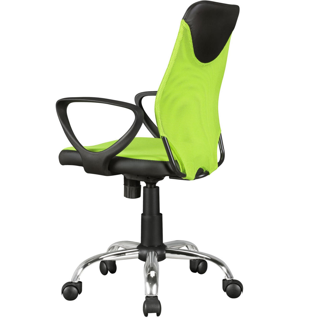 JUGENDDREHSTUHL Nylon Ergonomisch Höhenverstellbar DAVOS, Grün 60x60x101 cm - Silberfarben/Schwarz, Textil/Metall (60/101/60cm) - KADIMA DESIGN