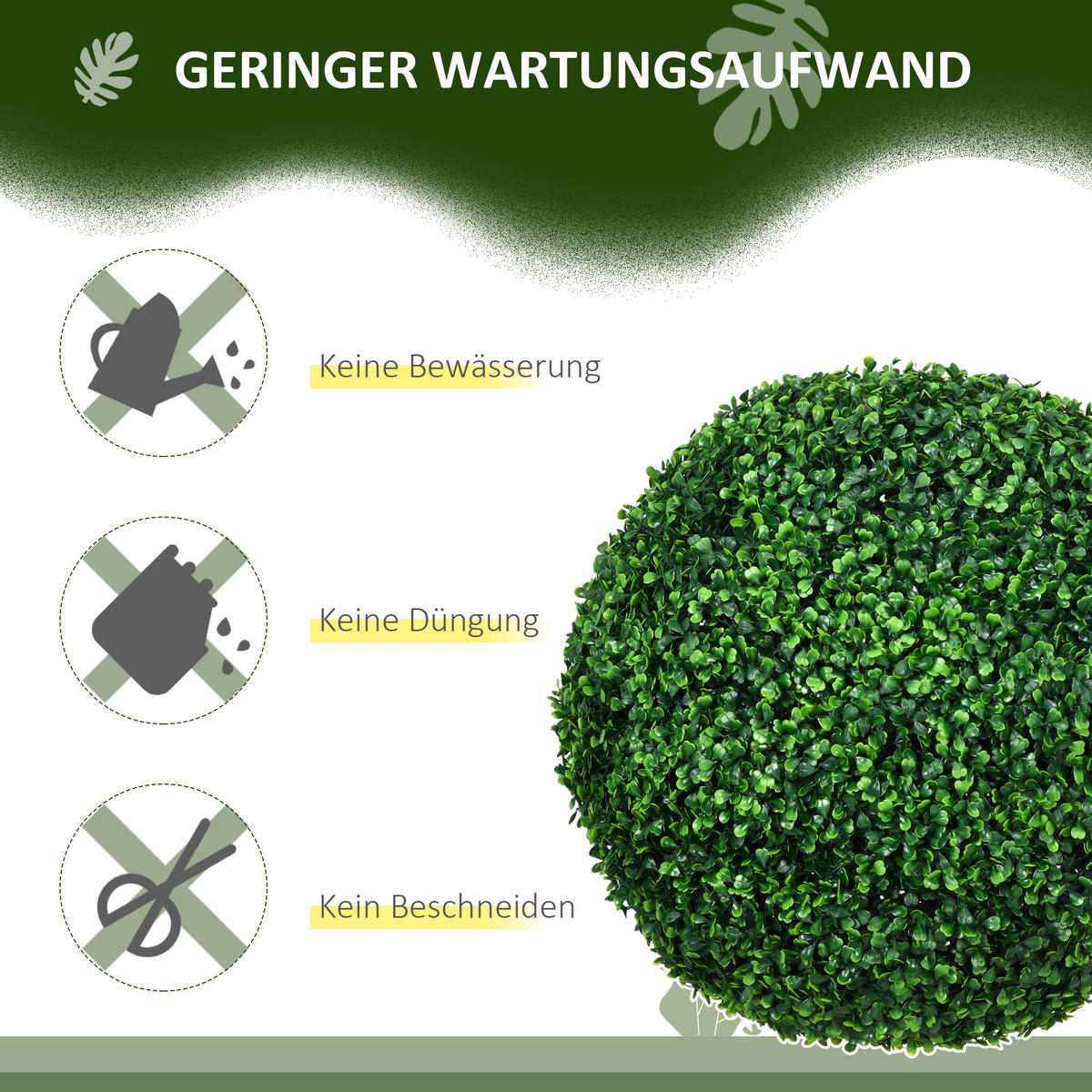 KÜNSTLICHE Pflanzen Grün 50.0/50.0/50.0cm - Grün, Kunststoff (50cm)