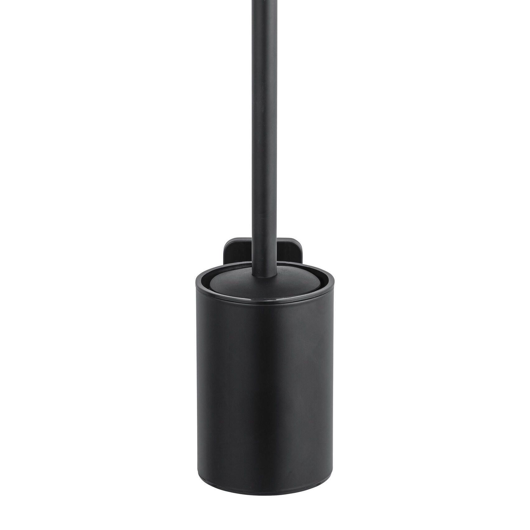 WC-BÜRSTE aus Silikon Porto 13,5/9/37 cm - Schwarz, Metall (9/37/13.5cm) - Wenko