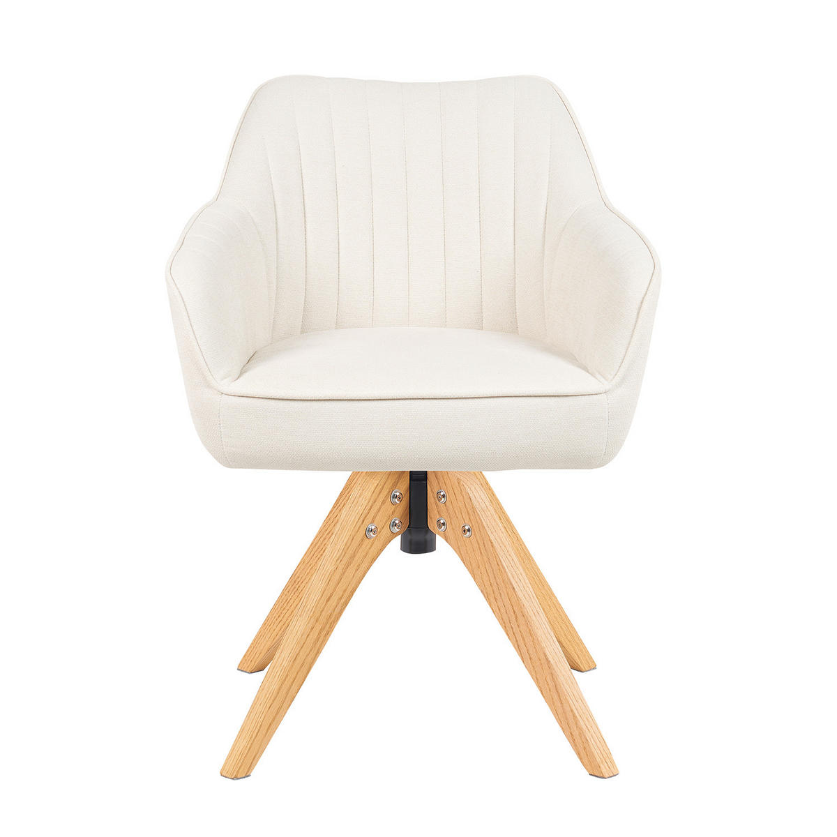 ARMLEHNSTUHL Mika-Finn 2er-Set - Honigeiche/Creme, Eichenholz/Holz (60/82/61cm) - DUBI Möbel