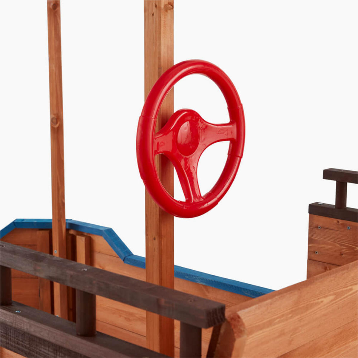 SANDKASTEN MATSCHEKISTE - Blau/Naturfarben, Holz - Home Deluxe