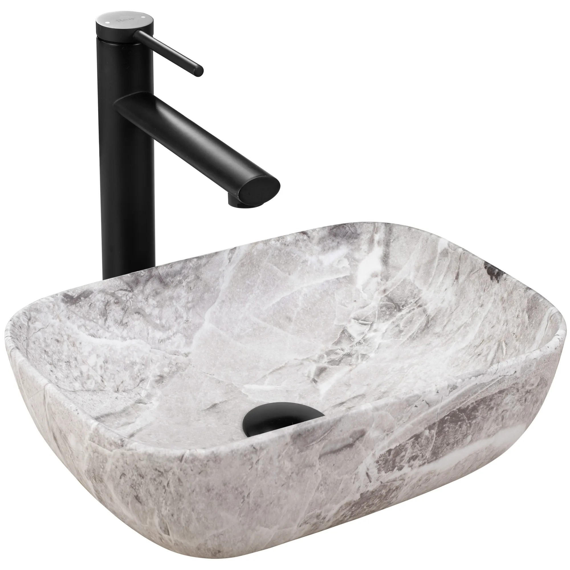 AUFSATZWASCHBECKEN Rea Belinda Mini Stone Matt - Beige, Keramik (25/11.5/36cm) - REA